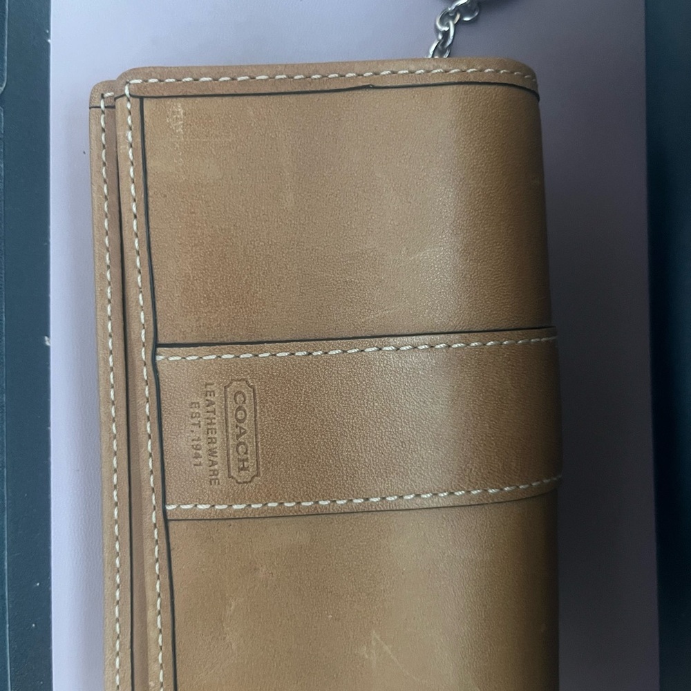 Coach Tan Leather Wallet